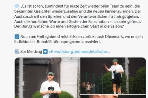 埃里克森连续两场赛事晕厥，回访狼堡慰问队友，粉丝呼吁：停止足球生涯